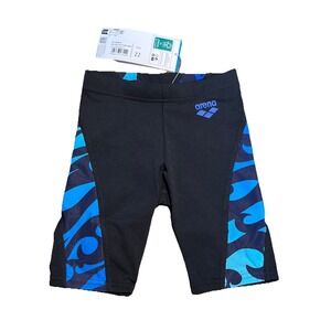 Boys Arena Surfs Up Swim Jammer F Black And Blue Size 22
